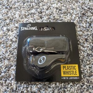 Spalding Plastic Whistle with Lanyard Black 1-Pack